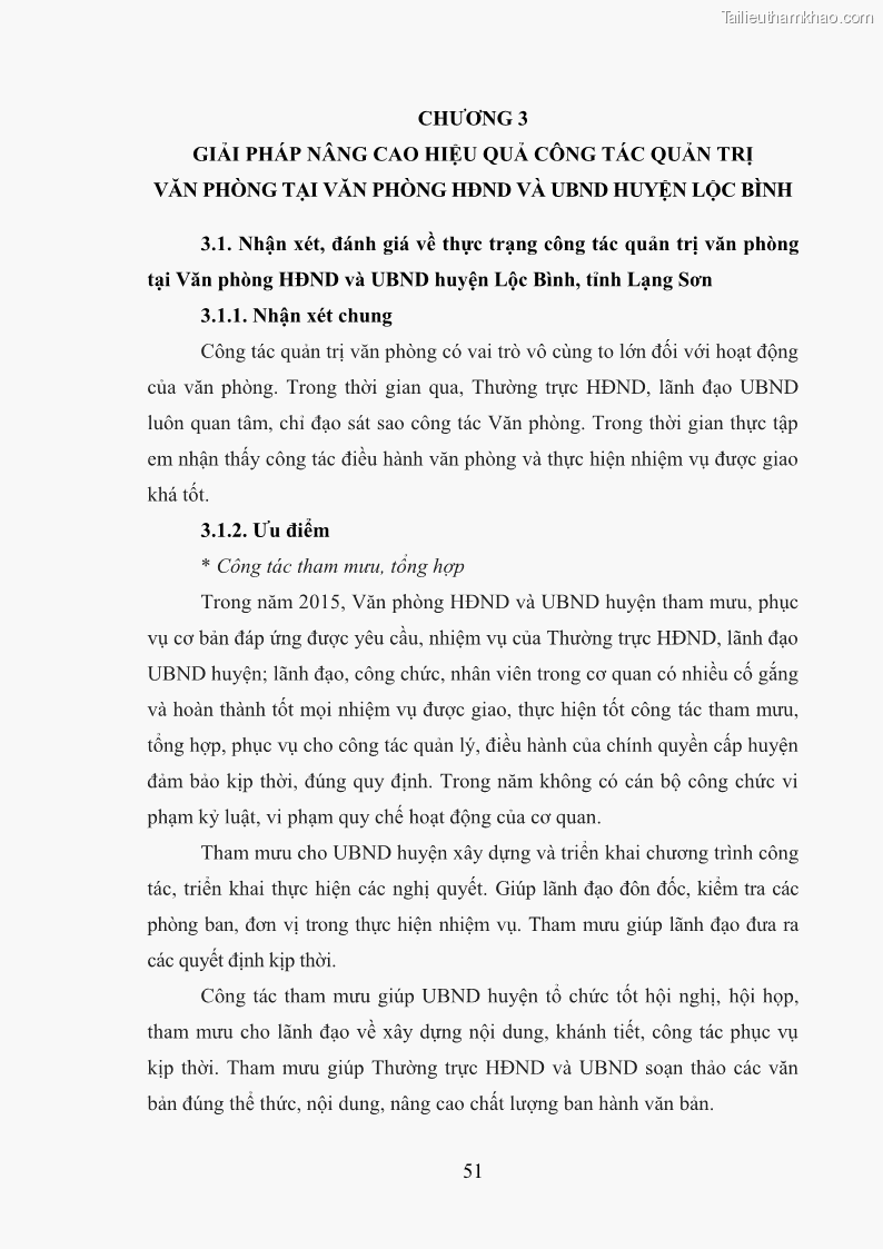 Khóa luận tốt nghiệp Nâng cao hiệu quả công tác quản trị văn phòng tại Văn phòng HĐND và UBND huyện Lộc Bình, tỉnh Lạng Sơn - 5 Trang 56