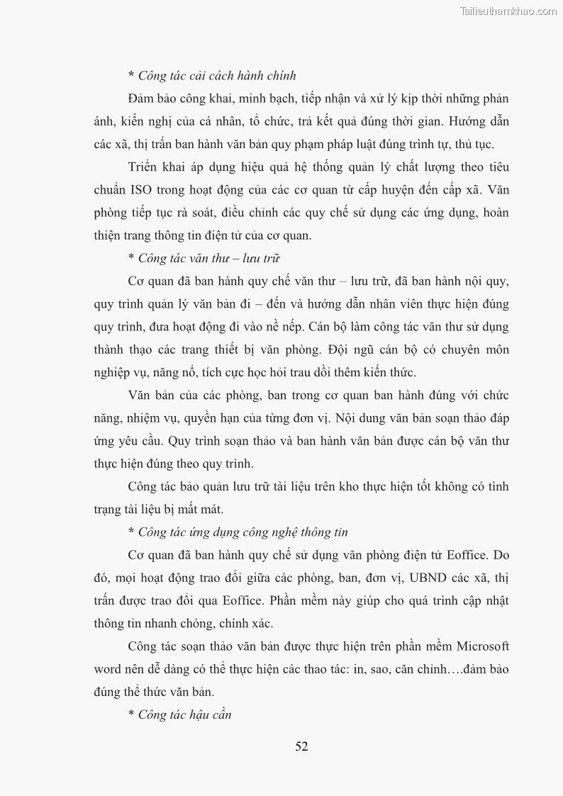 Khóa luận tốt nghiệp Nâng cao hiệu quả công tác quản trị văn phòng tại Văn phòng HĐND và UBND huyện Lộc Bình, tỉnh Lạng Sơn - 5 Trang 57
