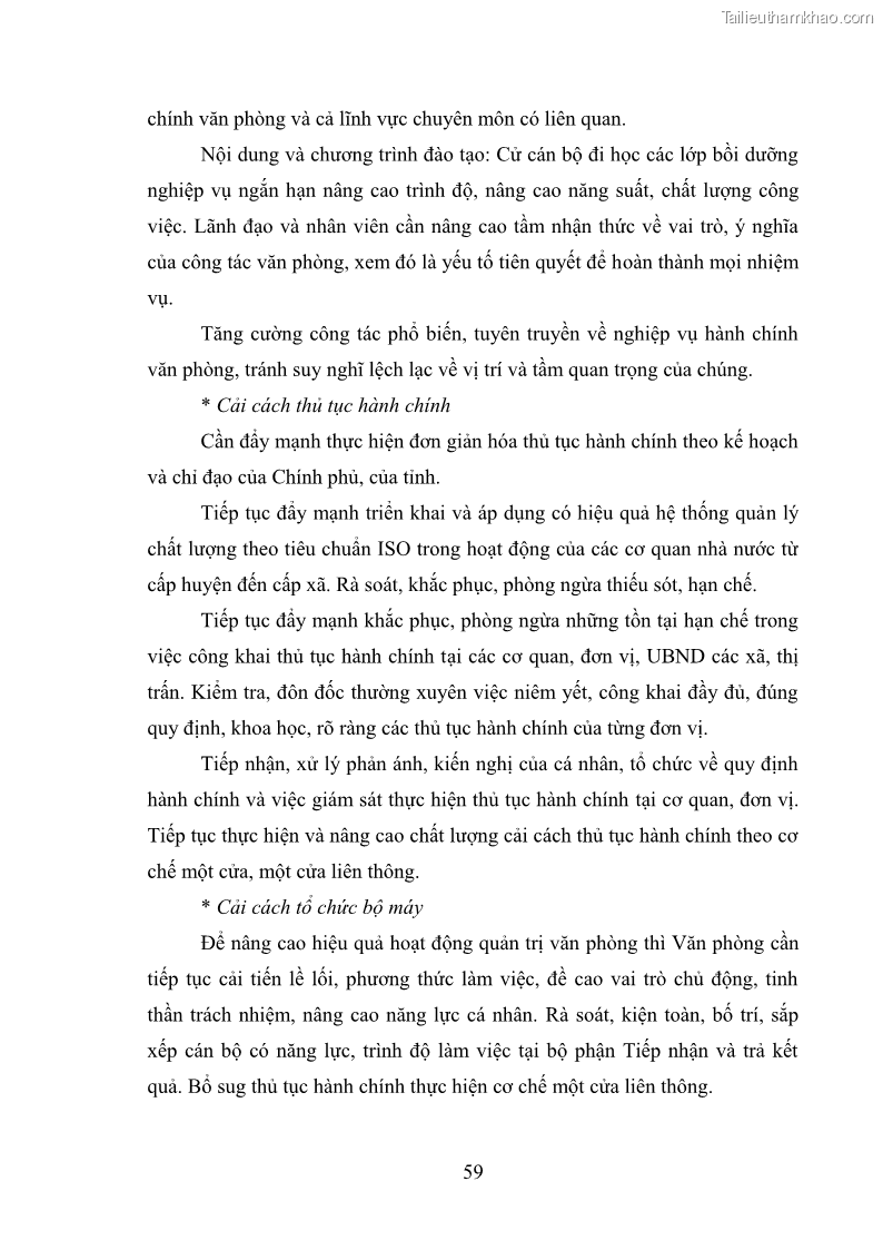 Khóa luận tốt nghiệp Nâng cao hiệu quả công tác quản trị văn phòng tại Văn phòng HĐND và UBND huyện Lộc Bình, tỉnh Lạng Sơn - 6 Trang 64