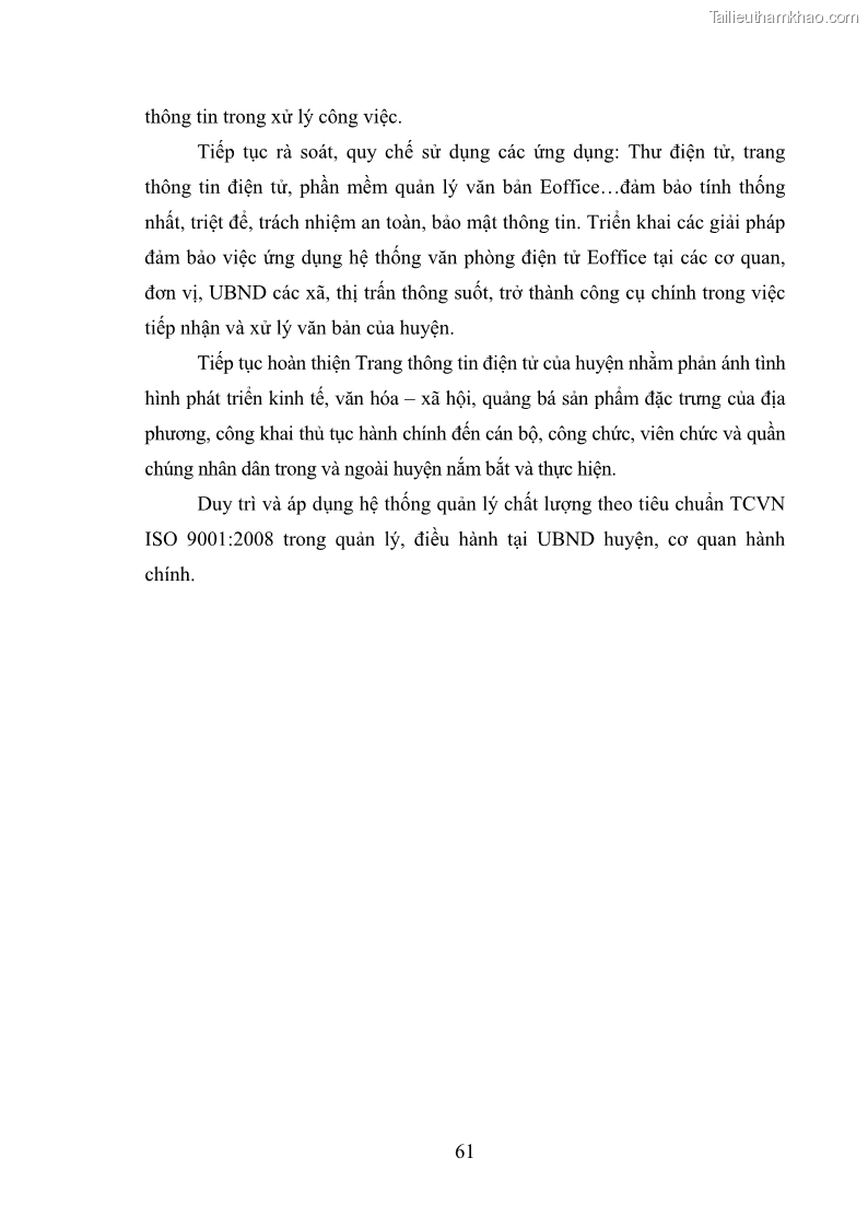 Khóa luận tốt nghiệp Nâng cao hiệu quả công tác quản trị văn phòng tại Văn phòng HĐND và UBND huyện Lộc Bình, tỉnh Lạng Sơn - 6 Trang 66