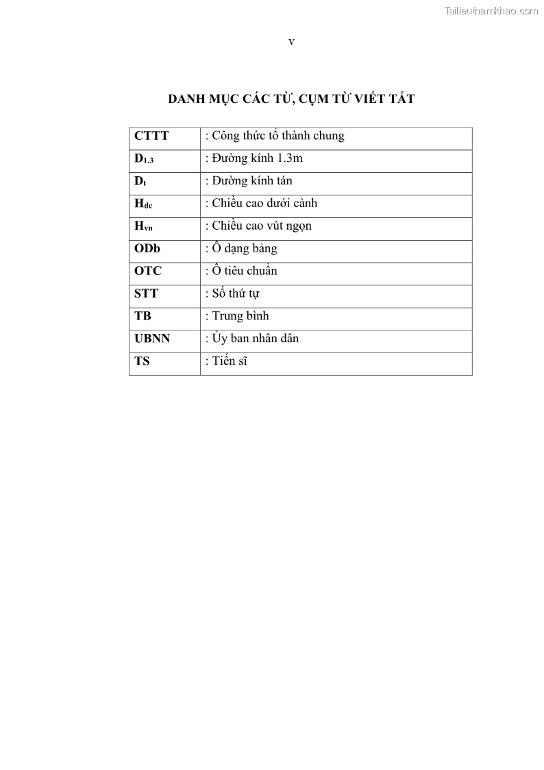 Khóa luận tốt nghiệp Nghiên cứu một số đặc điểm tái sinh tự nhiên lâm phần có loài cây Đinh mật Fernandoa brillettii Dop. Steenis phân bố tại xã Yên Lạc, Yên Trạch, tỉnh Thái Nguyên - 1 Trang 7