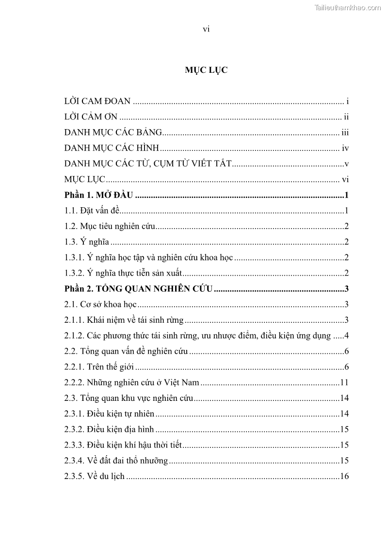 Khóa luận tốt nghiệp Nghiên cứu một số đặc điểm tái sinh tự nhiên lâm phần có loài cây Đinh mật Fernandoa brillettii Dop. Steenis phân bố tại xã Yên Lạc, Yên Trạch, tỉnh Thái Nguyên - 1 Trang 8