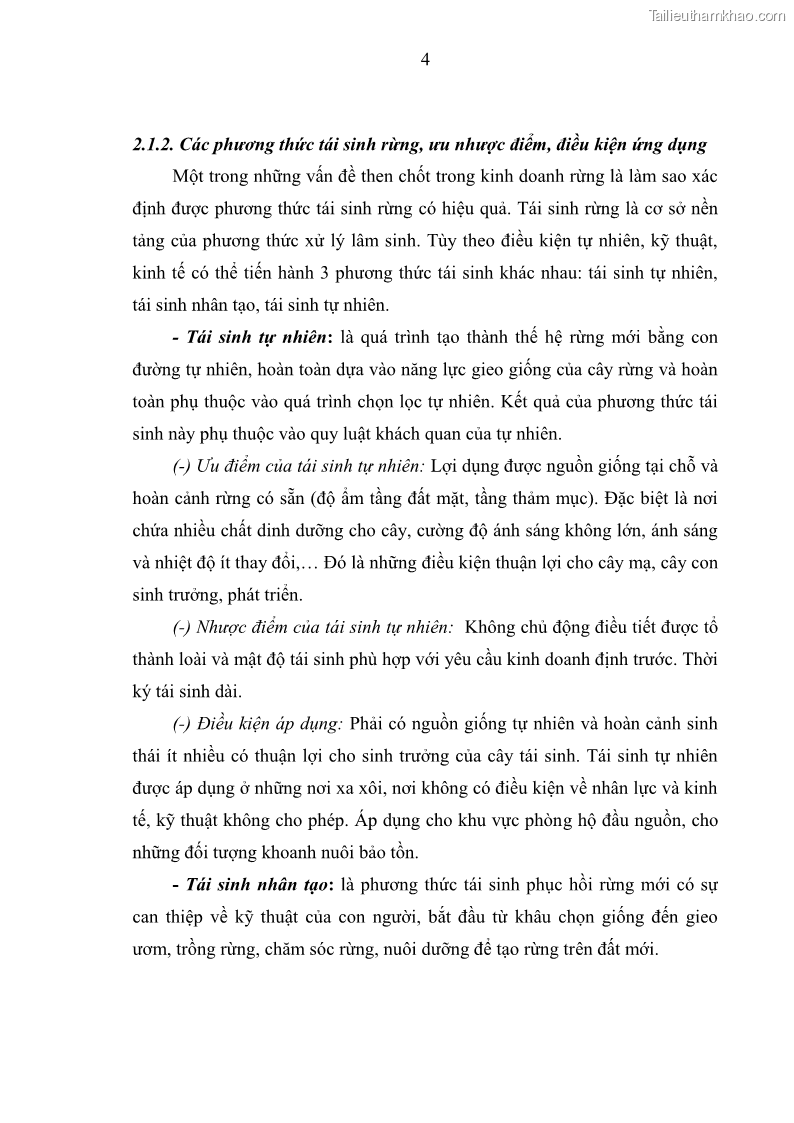 Khóa luận tốt nghiệp Nghiên cứu một số đặc điểm tái sinh tự nhiên lâm phần có loài cây Đinh mật Fernandoa brillettii Dop. Steenis phân bố tại xã Yên Lạc, Yên Trạch, tỉnh Thái Nguyên - 2 Trang 14