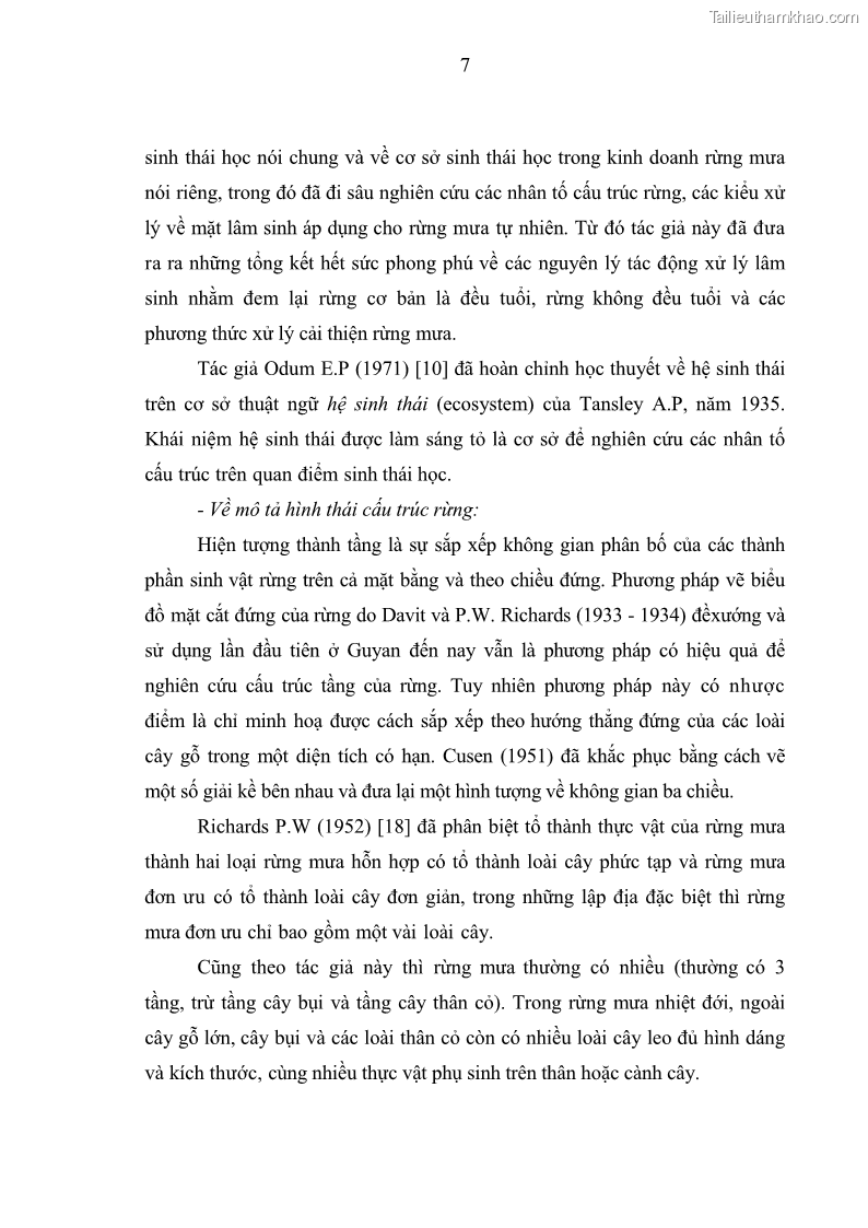 Khóa luận tốt nghiệp Nghiên cứu một số đặc điểm tái sinh tự nhiên lâm phần có loài cây Đinh mật Fernandoa brillettii Dop. Steenis phân bố tại xã Yên Lạc, Yên Trạch, tỉnh Thái Nguyên - 2 Trang 17