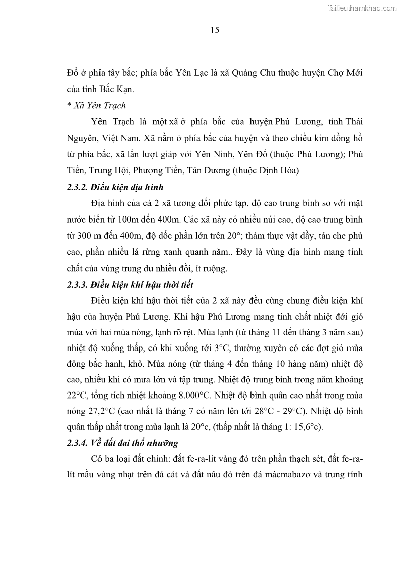 Khóa luận tốt nghiệp Nghiên cứu một số đặc điểm tái sinh tự nhiên lâm phần có loài cây Đinh mật Fernandoa brillettii Dop. Steenis phân bố tại xã Yên Lạc, Yên Trạch, tỉnh Thái Nguyên - 3 Trang 25