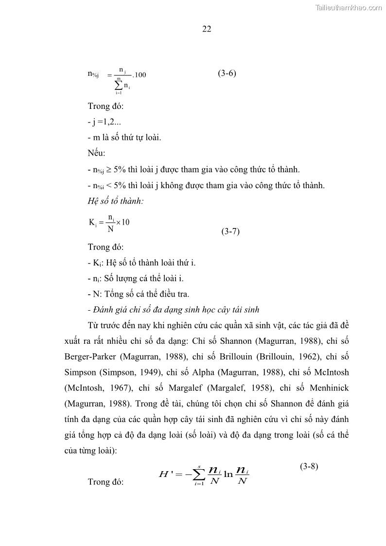 Khóa luận tốt nghiệp Nghiên cứu một số đặc điểm tái sinh tự nhiên lâm phần có loài cây Đinh mật Fernandoa brillettii Dop. Steenis phân bố tại xã Yên Lạc, Yên Trạch, tỉnh Thái Nguyên - 3 Trang 32