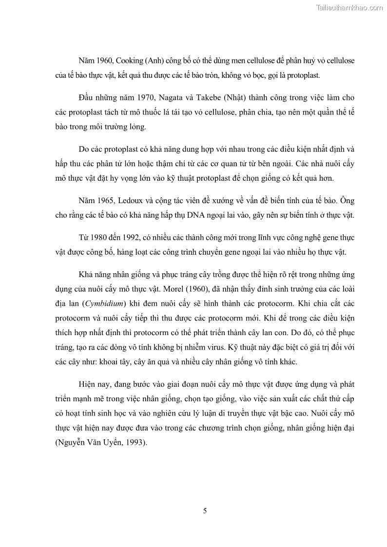 Khóa luận tốt nghiệp nông học Ảnh hưởng của BA, NAA và dịch chiết đến khả năng sinh trưởng của lan Cattleya Cattleya sp. in vitro - 2 Trang 15