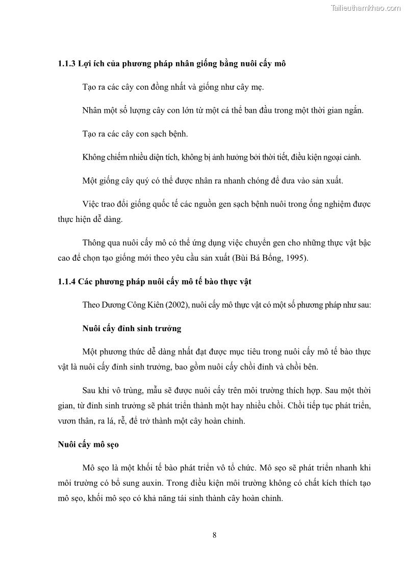 Khóa luận tốt nghiệp nông học Ảnh hưởng của BA, NAA và dịch chiết đến khả năng sinh trưởng của lan Cattleya Cattleya sp. in vitro - 2 Trang 18