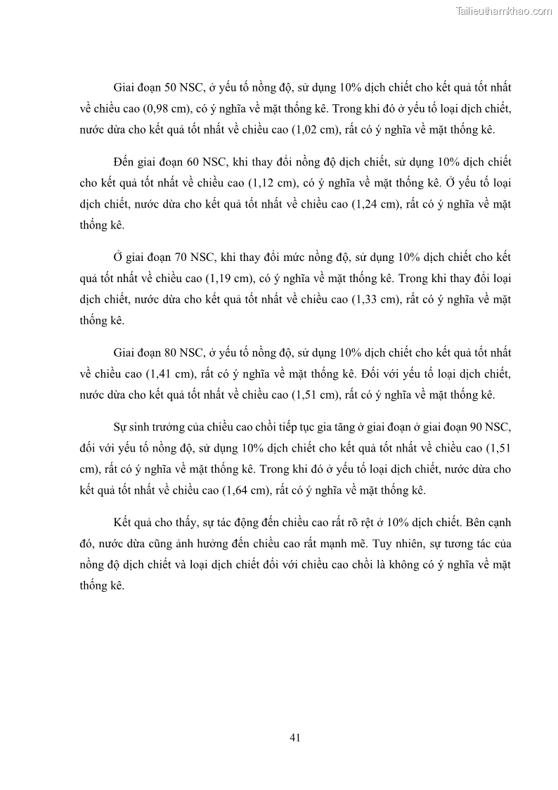 Khóa luận tốt nghiệp nông học Ảnh hưởng của BA, NAA và dịch chiết đến khả năng sinh trưởng của lan Cattleya Cattleya sp. in vitro - 5 Trang 51