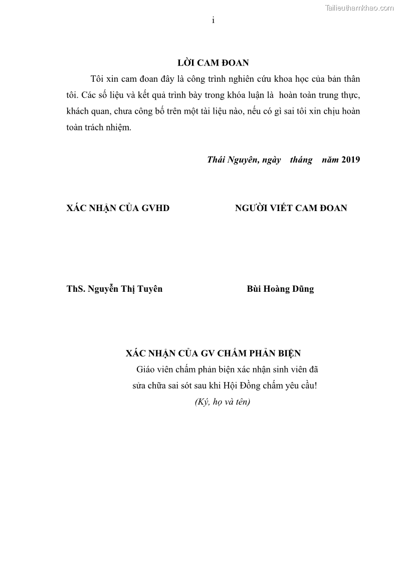 Khóa luận tốt nghiệp nông lâm kết hợp Bước đầu nghiên cứu bảo quản gỗ thông từ vỏ và lá cây bạch đàn trắng Eucalyptus camadulensis Dehnh tại trường Đại Học Nông Lâm Thái Nguyên - 1 Trang 2