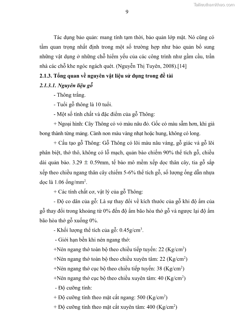 Khóa luận tốt nghiệp nông lâm kết hợp Bước đầu nghiên cứu bảo quản gỗ thông từ vỏ và lá cây bạch đàn trắng Eucalyptus camadulensis Dehnh tại trường Đại Học Nông Lâm Thái Nguyên - 2 Trang 19