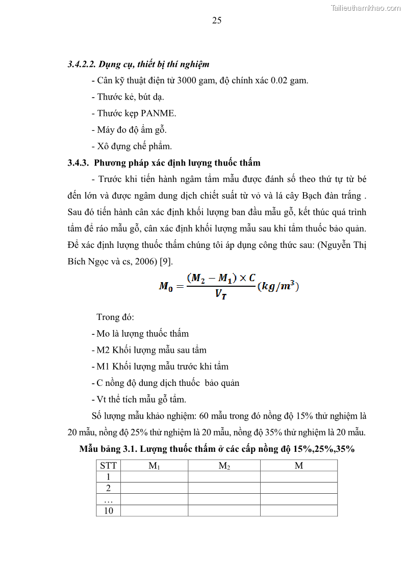 Khóa luận tốt nghiệp nông lâm kết hợp Bước đầu nghiên cứu bảo quản gỗ thông từ vỏ và lá cây bạch đàn trắng Eucalyptus camadulensis Dehnh tại trường Đại Học Nông Lâm Thái Nguyên - 3 Trang 35
