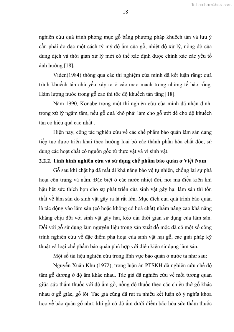 Khóa luận tốt nghiệp nông lâm kết hợp Bước đầu nghiên cứu bảo quản gỗ thông từ vỏ và lá cây bạch đàn trắng Eucalyptus camadulensis Dehnh tại trường Đại Học Nông Lâm Thái Nguyên - 3 Trang 28