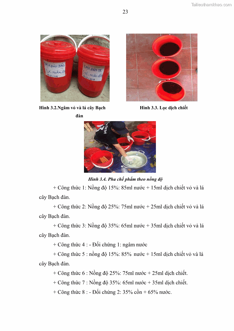 Khóa luận tốt nghiệp nông lâm kết hợp Bước đầu nghiên cứu bảo quản gỗ thông từ vỏ và lá cây bạch đàn trắng Eucalyptus camadulensis Dehnh tại trường Đại Học Nông Lâm Thái Nguyên - 3 Trang 33