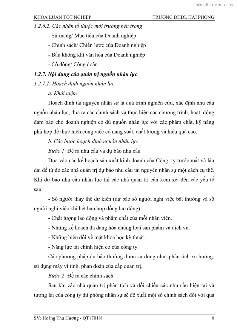 Khóa luận tốt nghiệp quản trị doanh nghiệp Một số biện pháp nâng cao hiệu quả sử dụng nguồn nhân lực tại công ty Cổ phần Nạo vét đường biển I - 2 Trang 18