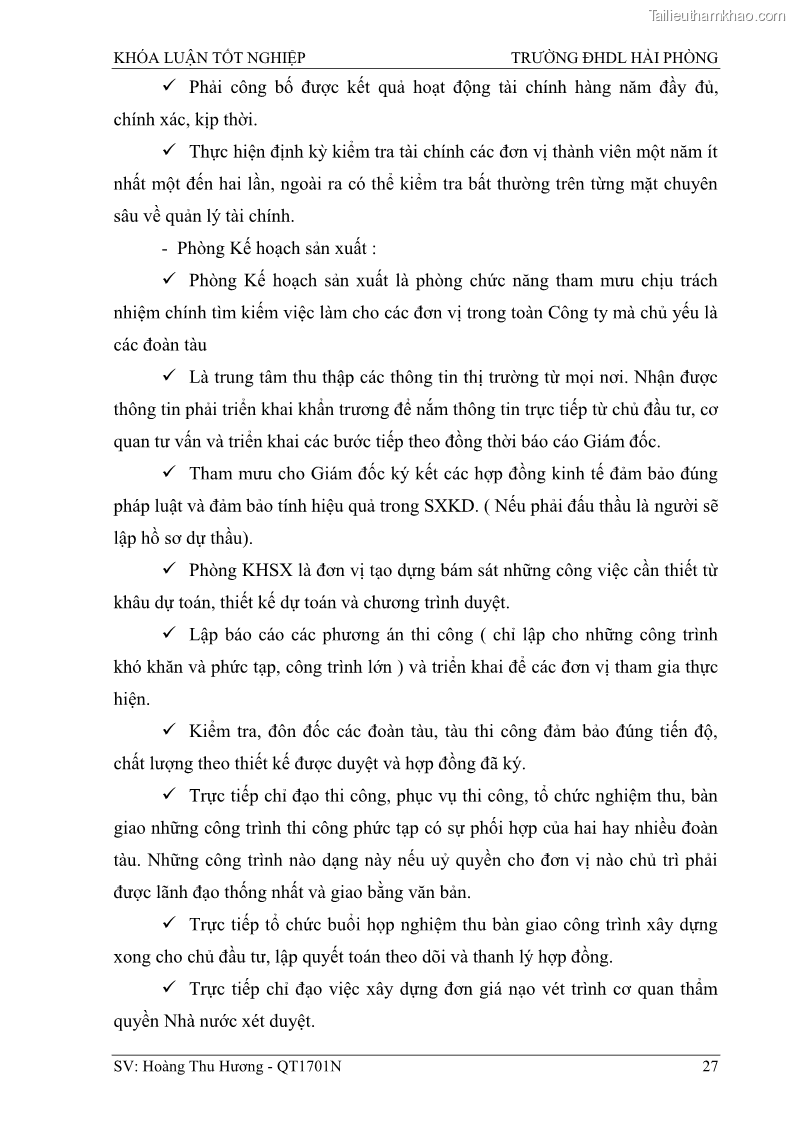 Khóa luận tốt nghiệp quản trị doanh nghiệp Một số biện pháp nâng cao hiệu quả sử dụng nguồn nhân lực tại công ty Cổ phần Nạo vét đường biển I - 4 Trang 37