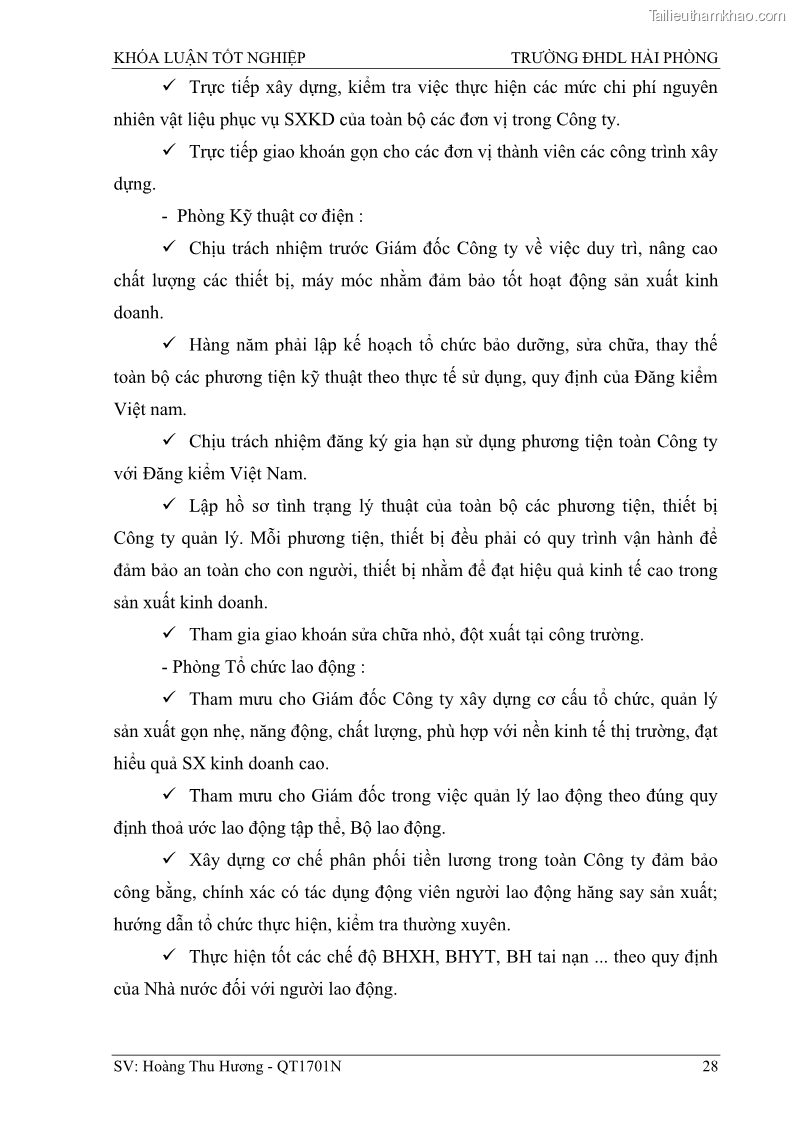 Khóa luận tốt nghiệp quản trị doanh nghiệp Một số biện pháp nâng cao hiệu quả sử dụng nguồn nhân lực tại công ty Cổ phần Nạo vét đường biển I - 4 Trang 38