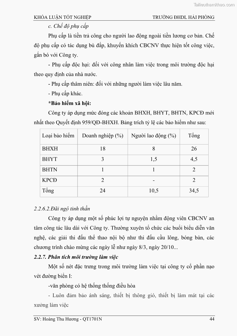 Khóa luận tốt nghiệp quản trị doanh nghiệp Một số biện pháp nâng cao hiệu quả sử dụng nguồn nhân lực tại công ty Cổ phần Nạo vét đường biển I - 5 Trang 54
