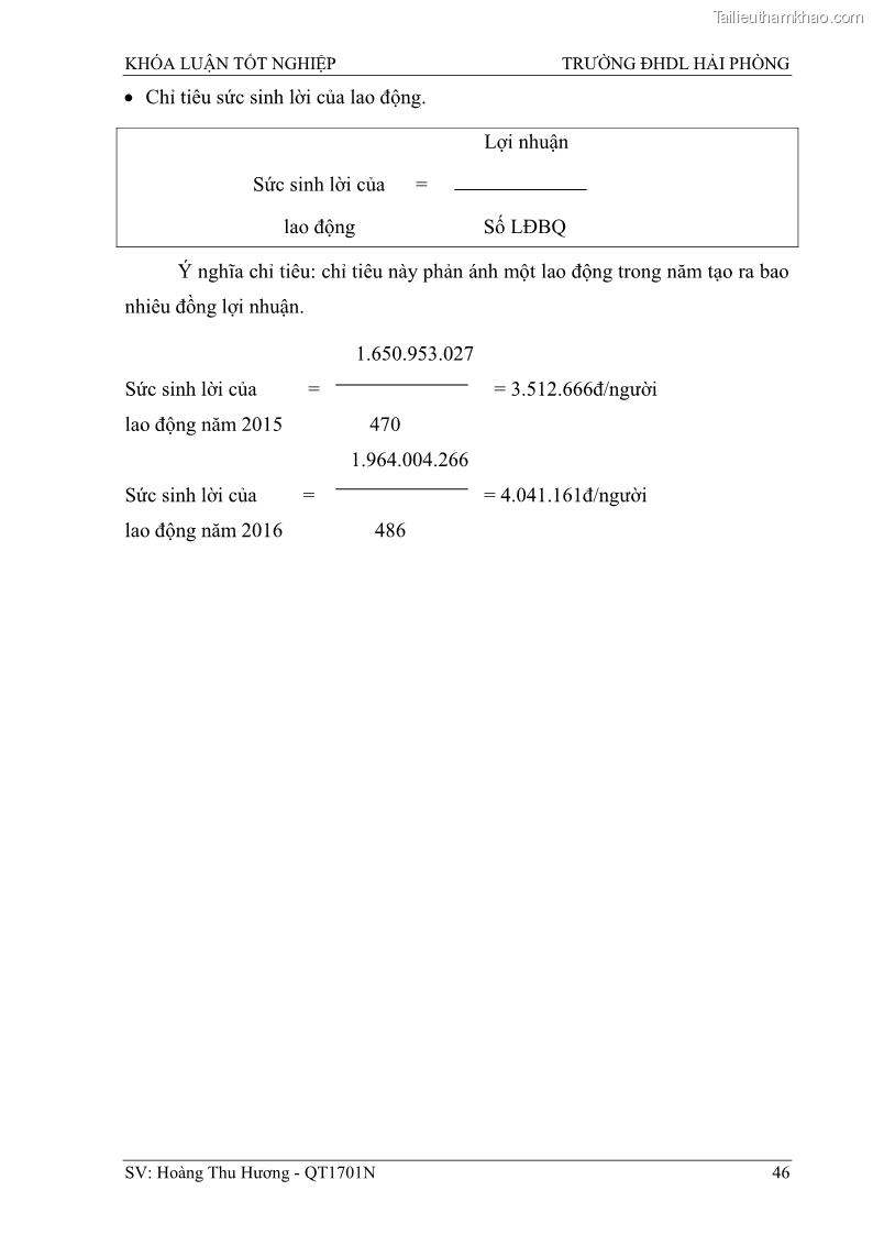 Khóa luận tốt nghiệp quản trị doanh nghiệp Một số biện pháp nâng cao hiệu quả sử dụng nguồn nhân lực tại công ty Cổ phần Nạo vét đường biển I - 5 Trang 56