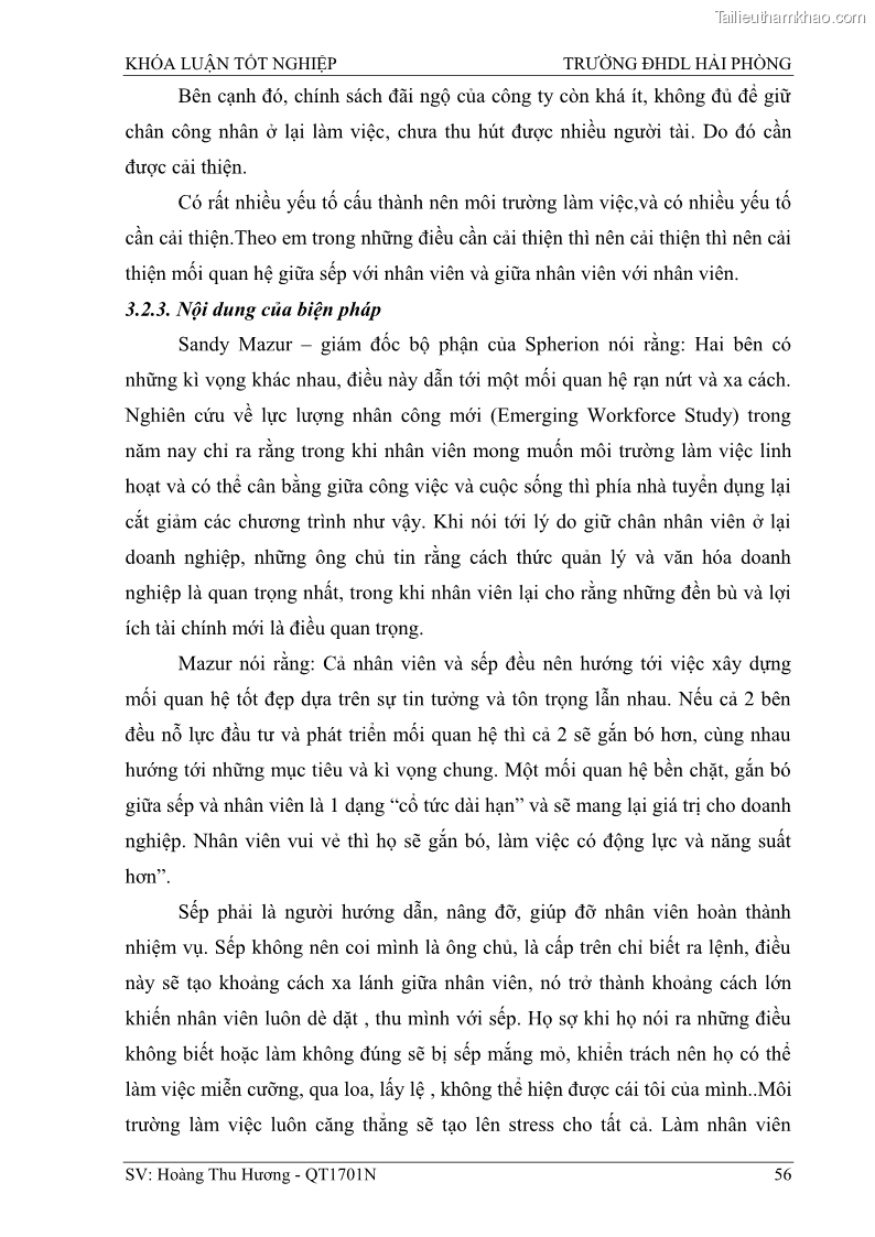 Khóa luận tốt nghiệp quản trị doanh nghiệp Một số biện pháp nâng cao hiệu quả sử dụng nguồn nhân lực tại công ty Cổ phần Nạo vét đường biển I - 6 Trang 66