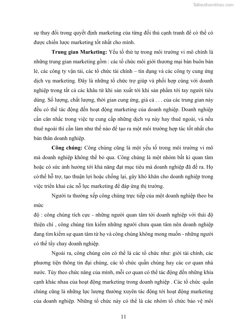 Khóa luận tốt nghiệp quản trị marketing Hoàn thiện hoạt động Marketing-mix nhằm thúc đẩy tiêu thụ sản phẩm của Công ty TNHH thiết bị phụ tùng ô tô Trung Kiên - 2 Trang 22