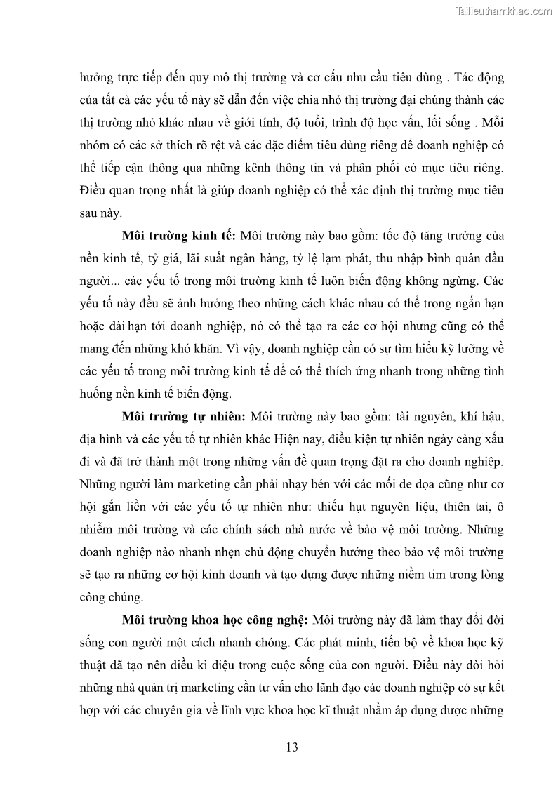 Khóa luận tốt nghiệp quản trị marketing Hoàn thiện hoạt động Marketing-mix nhằm thúc đẩy tiêu thụ sản phẩm của Công ty TNHH thiết bị phụ tùng ô tô Trung Kiên - 2 Trang 24