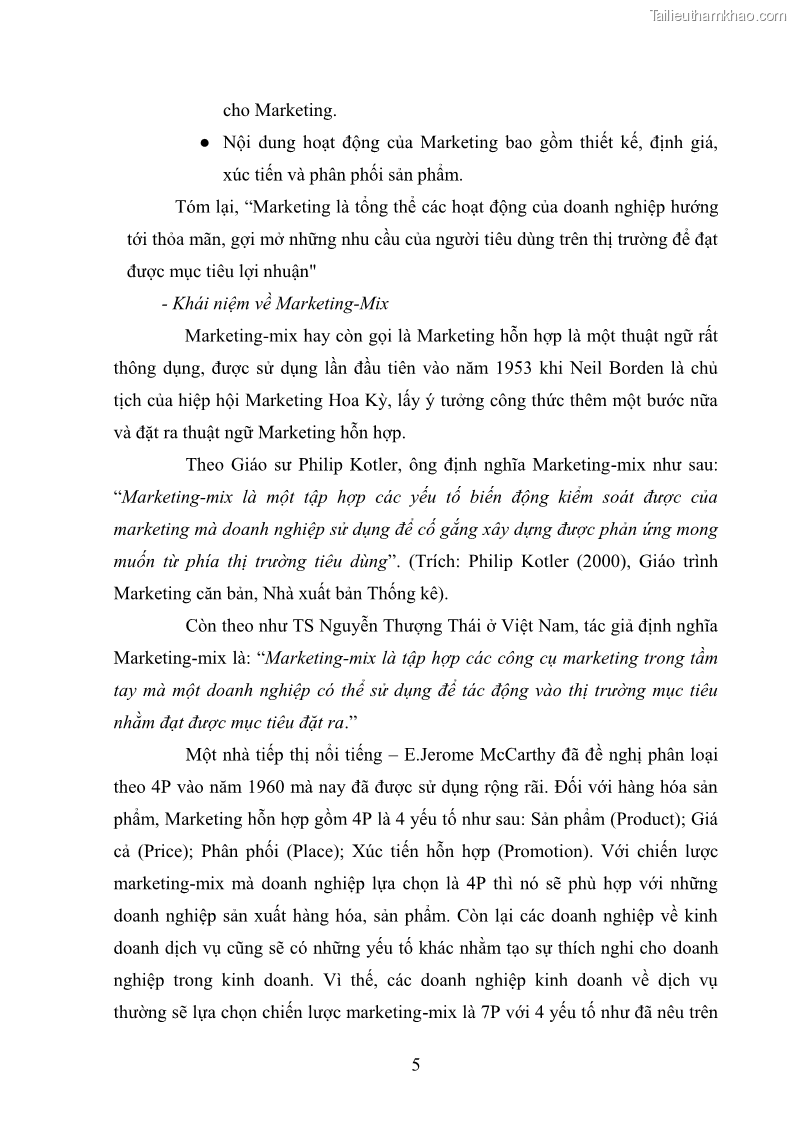 Khóa luận tốt nghiệp quản trị marketing Hoàn thiện hoạt động Marketing-mix nhằm thúc đẩy tiêu thụ sản phẩm của Công ty TNHH thiết bị phụ tùng ô tô Trung Kiên - 2 Trang 16
