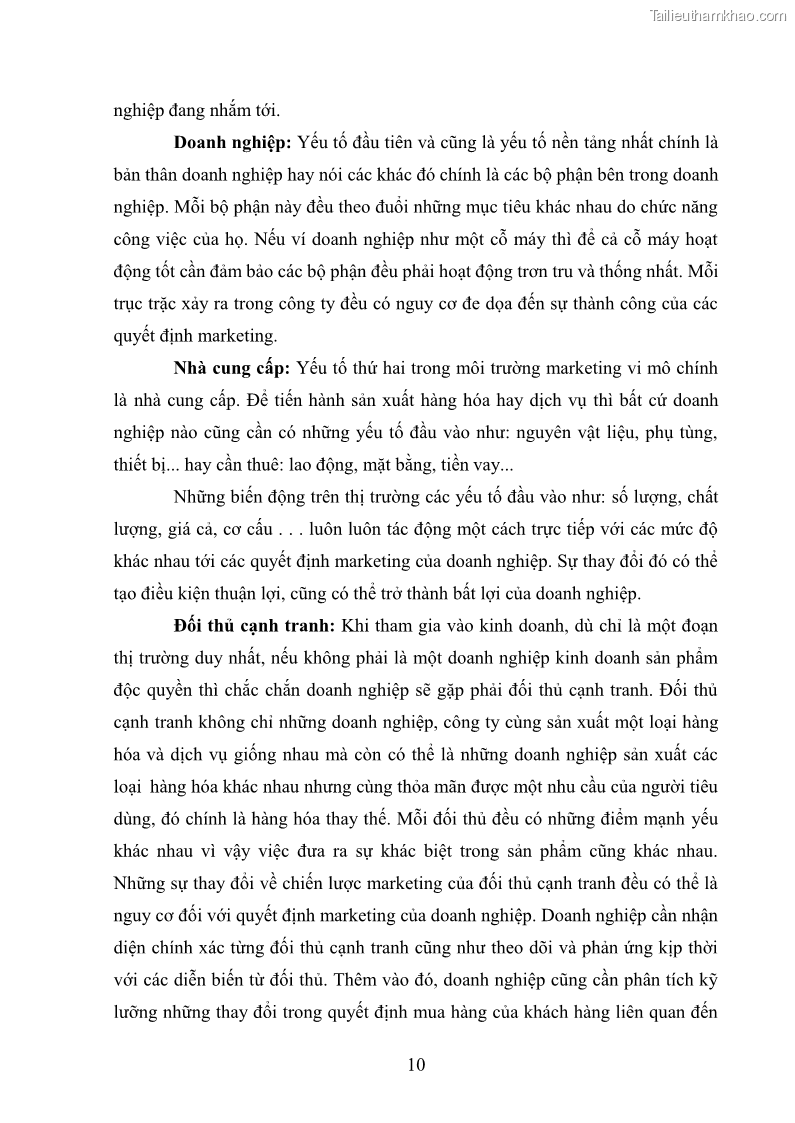 Khóa luận tốt nghiệp quản trị marketing Hoàn thiện hoạt động Marketing-mix nhằm thúc đẩy tiêu thụ sản phẩm của Công ty TNHH thiết bị phụ tùng ô tô Trung Kiên - 2 Trang 21
