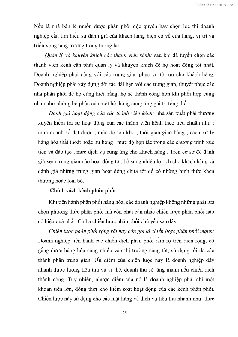 Khóa luận tốt nghiệp quản trị marketing Hoàn thiện hoạt động Marketing-mix nhằm thúc đẩy tiêu thụ sản phẩm của Công ty TNHH thiết bị phụ tùng ô tô Trung Kiên - 3 Trang 36