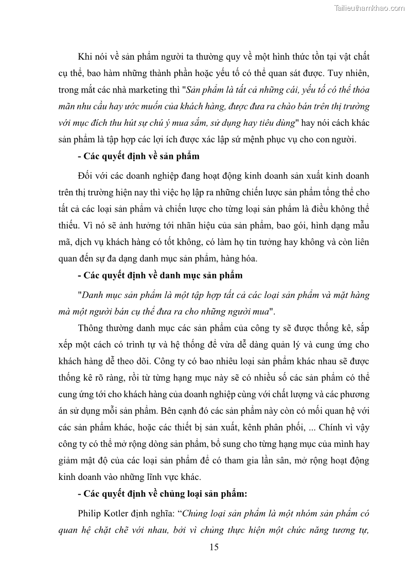 Khóa luận tốt nghiệp quản trị marketing Hoàn thiện hoạt động Marketing-mix nhằm thúc đẩy tiêu thụ sản phẩm của Công ty TNHH thiết bị phụ tùng ô tô Trung Kiên - 3 Trang 26