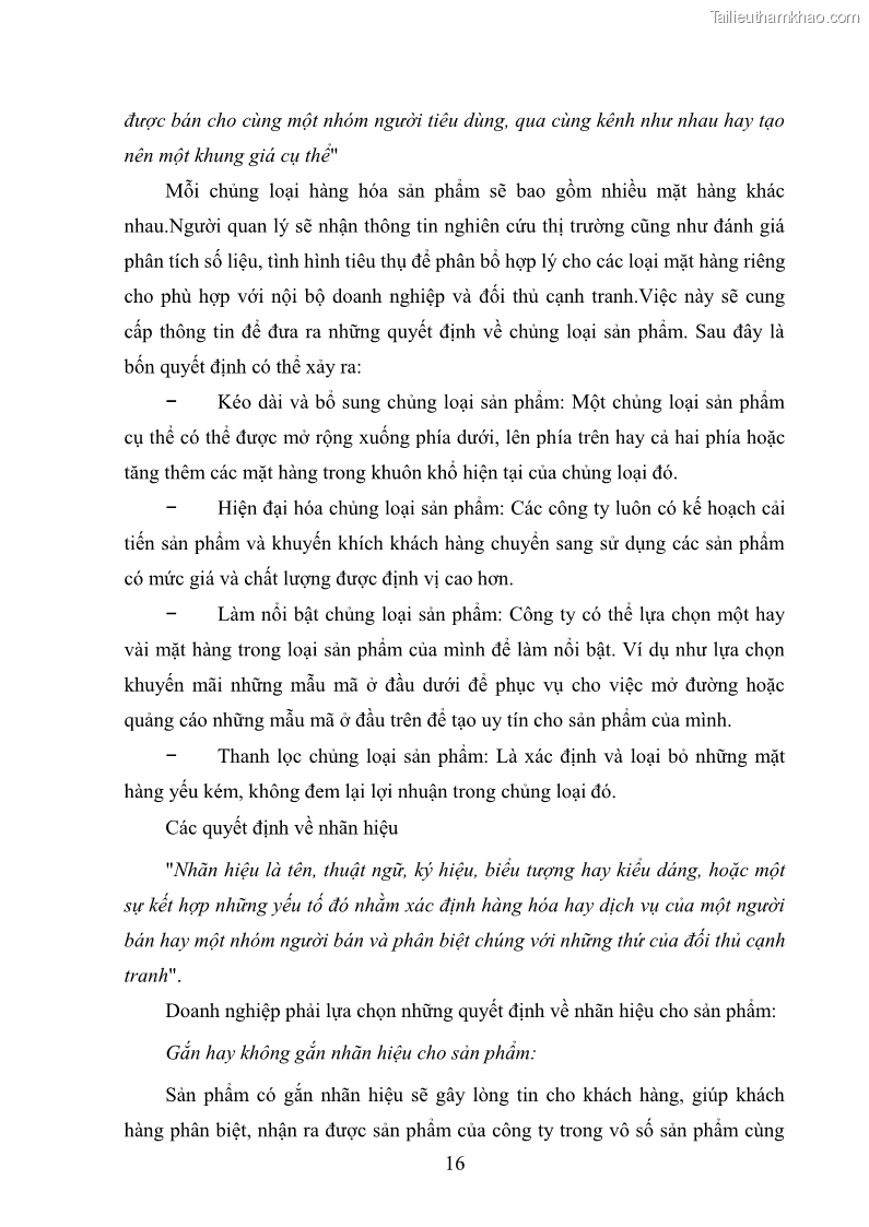 Khóa luận tốt nghiệp quản trị marketing Hoàn thiện hoạt động Marketing-mix nhằm thúc đẩy tiêu thụ sản phẩm của Công ty TNHH thiết bị phụ tùng ô tô Trung Kiên - 3 Trang 27