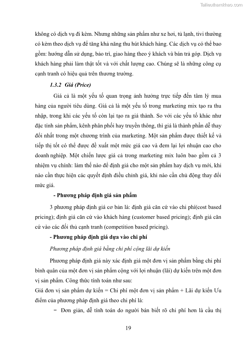Khóa luận tốt nghiệp quản trị marketing Hoàn thiện hoạt động Marketing-mix nhằm thúc đẩy tiêu thụ sản phẩm của Công ty TNHH thiết bị phụ tùng ô tô Trung Kiên - 3 Trang 30