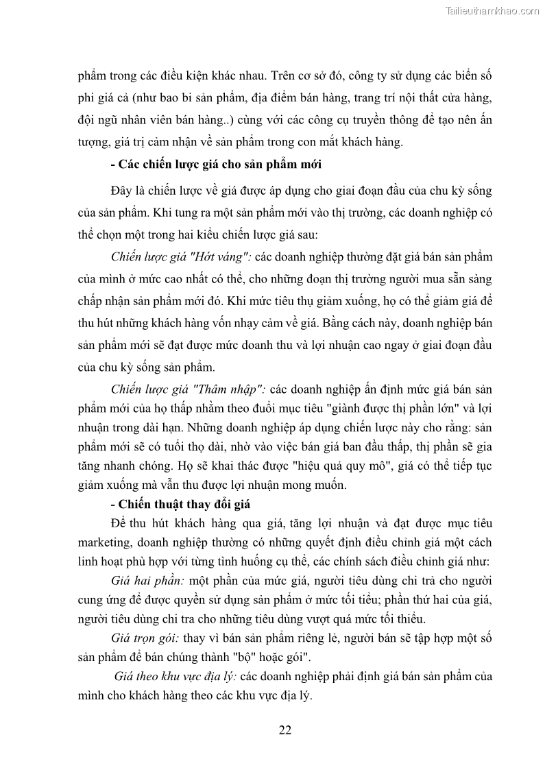 Khóa luận tốt nghiệp quản trị marketing Hoàn thiện hoạt động Marketing-mix nhằm thúc đẩy tiêu thụ sản phẩm của Công ty TNHH thiết bị phụ tùng ô tô Trung Kiên - 3 Trang 33