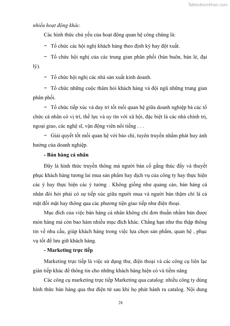 Khóa luận tốt nghiệp quản trị marketing Hoàn thiện hoạt động Marketing-mix nhằm thúc đẩy tiêu thụ sản phẩm của Công ty TNHH thiết bị phụ tùng ô tô Trung Kiên - 4 Trang 39