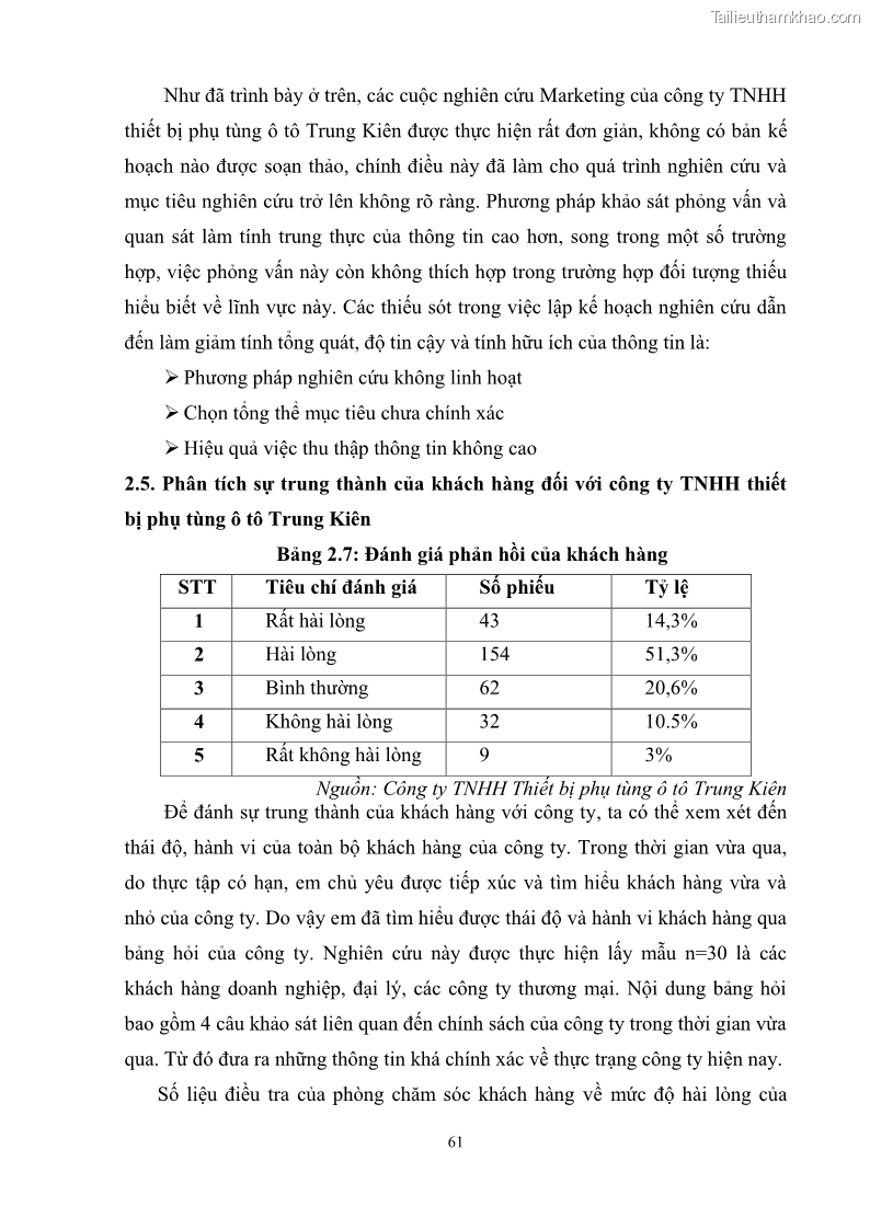 Khóa luận tốt nghiệp quản trị marketing Hoàn thiện hoạt động Marketing-mix nhằm thúc đẩy tiêu thụ sản phẩm của Công ty TNHH thiết bị phụ tùng ô tô Trung Kiên - 6 Trang 72
