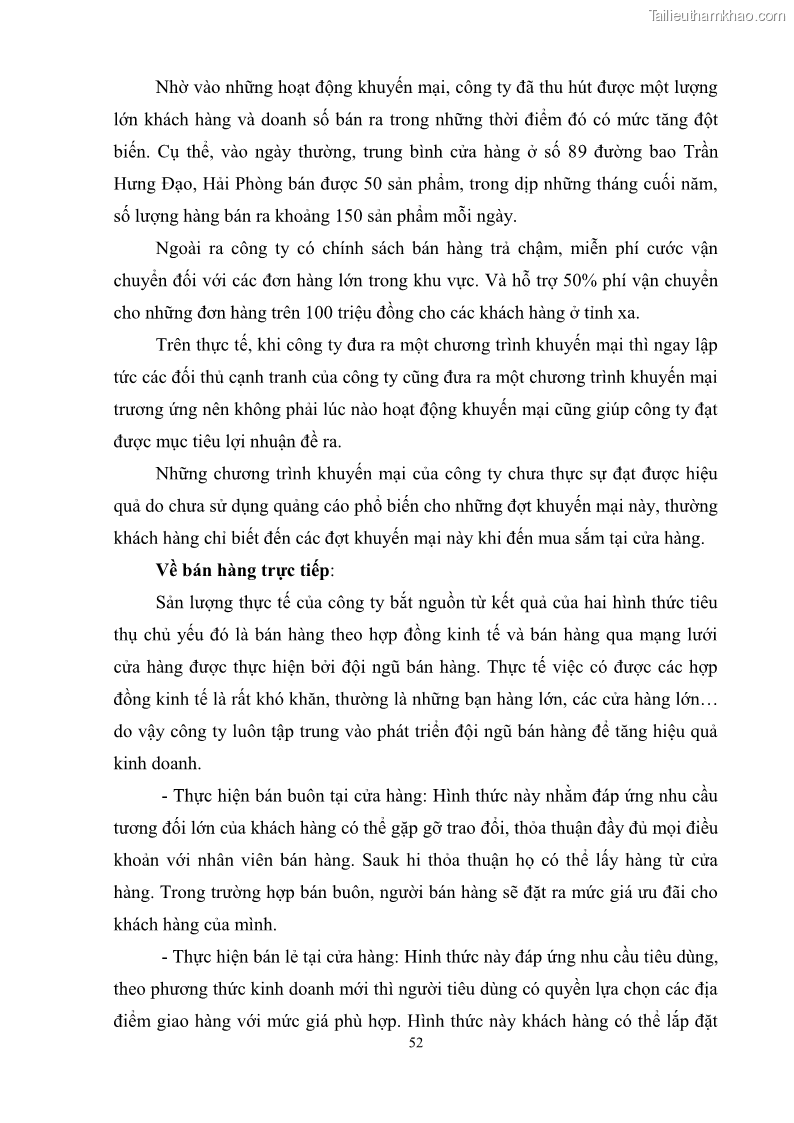 Khóa luận tốt nghiệp quản trị marketing Hoàn thiện hoạt động Marketing-mix nhằm thúc đẩy tiêu thụ sản phẩm của Công ty TNHH thiết bị phụ tùng ô tô Trung Kiên - 6 Trang 63