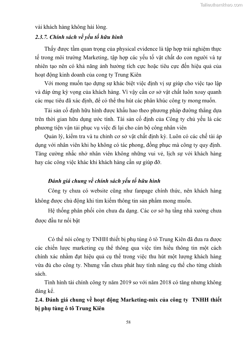 Khóa luận tốt nghiệp quản trị marketing Hoàn thiện hoạt động Marketing-mix nhằm thúc đẩy tiêu thụ sản phẩm của Công ty TNHH thiết bị phụ tùng ô tô Trung Kiên - 6 Trang 69