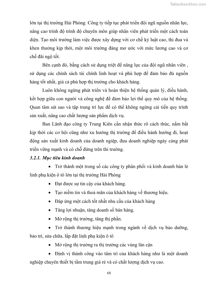 Khóa luận tốt nghiệp quản trị marketing Hoàn thiện hoạt động Marketing-mix nhằm thúc đẩy tiêu thụ sản phẩm của Công ty TNHH thiết bị phụ tùng ô tô Trung Kiên - 7 Trang 79