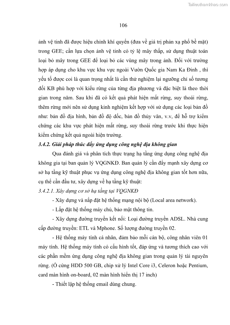 Luận án tiến sĩ lâm nghiệp Nghiên cứu ứng dụng công nghệ địa không gian trong quản lý tài nguyên rừng tại khu vực Vườn Quốc gia Nam Ka Đinh, nước Cộng hòa Dân chủ Nhân dân Lào - 10 Trang 119