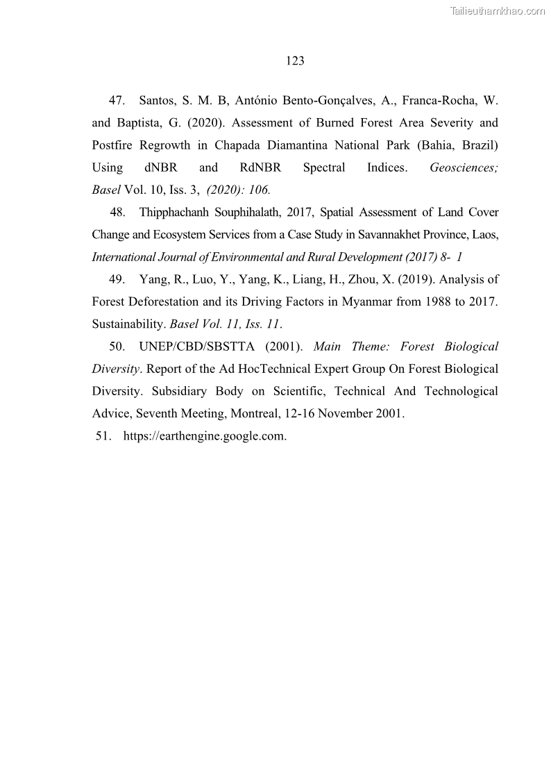 Luận án tiến sĩ lâm nghiệp Nghiên cứu ứng dụng công nghệ địa không gian trong quản lý tài nguyên rừng tại khu vực Vườn Quốc gia Nam Ka Đinh, nước Cộng hòa Dân chủ Nhân dân Lào - 12 Trang 136