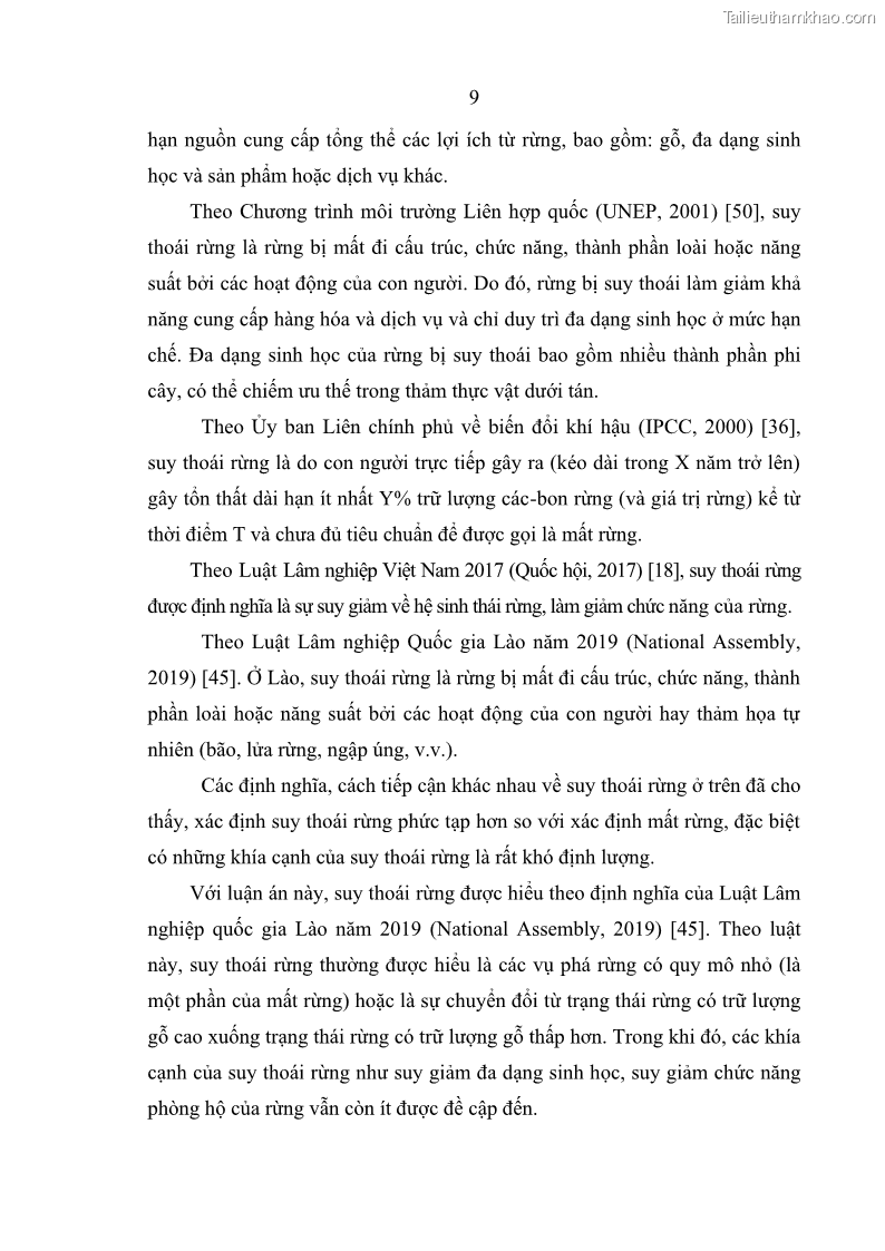 Luận án tiến sĩ lâm nghiệp Nghiên cứu ứng dụng công nghệ địa không gian trong quản lý tài nguyên rừng tại khu vực Vườn Quốc gia Nam Ka Đinh, nước Cộng hòa Dân chủ Nhân dân Lào - 2 Trang 22