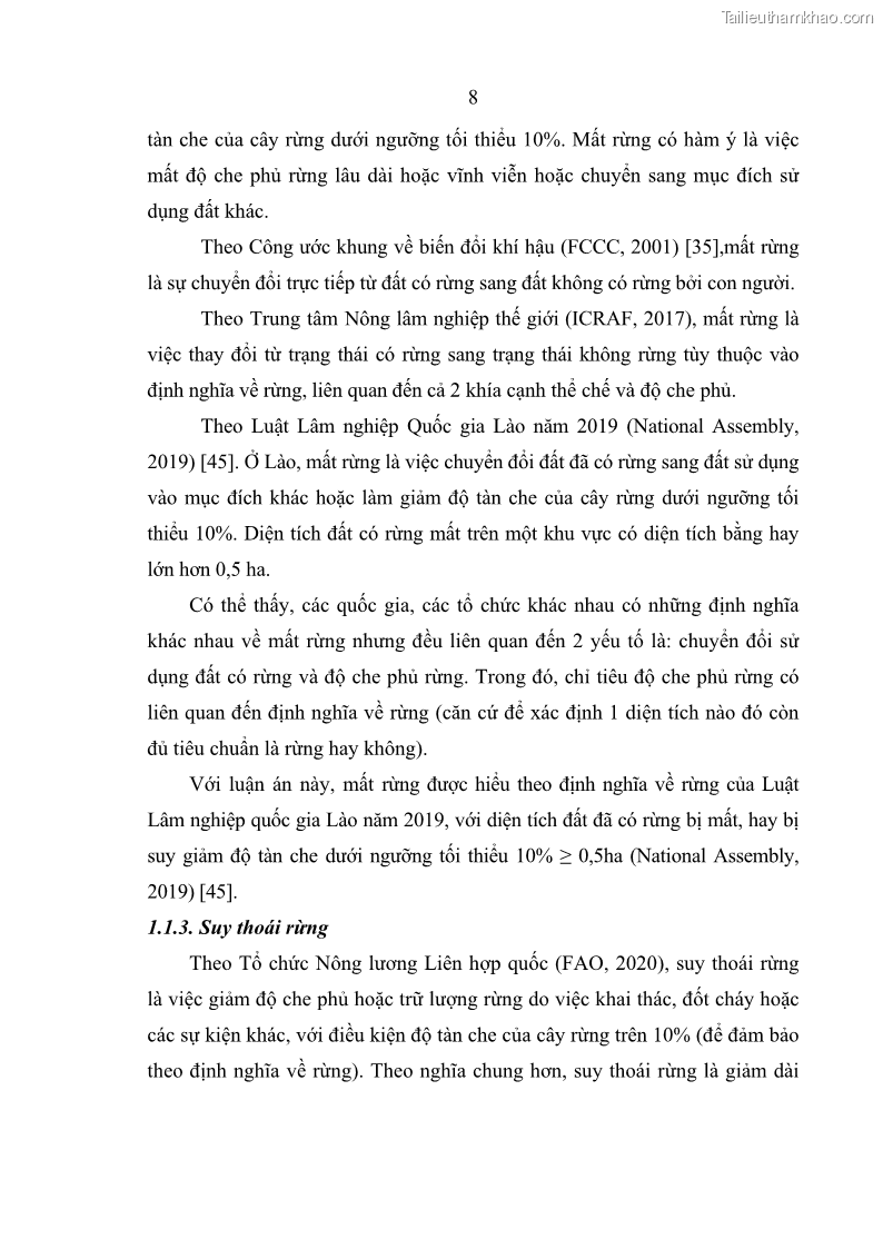 Luận án tiến sĩ lâm nghiệp Nghiên cứu ứng dụng công nghệ địa không gian trong quản lý tài nguyên rừng tại khu vực Vườn Quốc gia Nam Ka Đinh, nước Cộng hòa Dân chủ Nhân dân Lào - 2 Trang 21