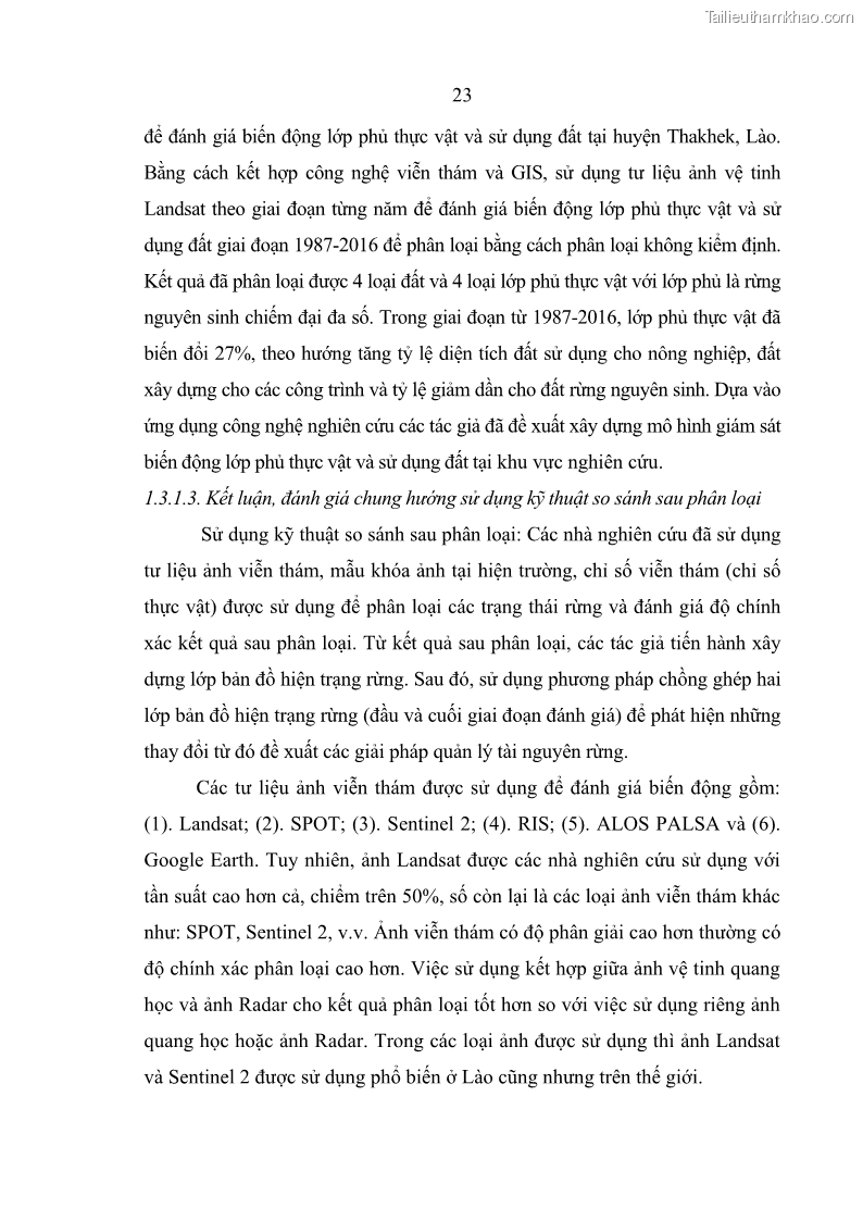 Luận án tiến sĩ lâm nghiệp Nghiên cứu ứng dụng công nghệ địa không gian trong quản lý tài nguyên rừng tại khu vực Vườn Quốc gia Nam Ka Đinh, nước Cộng hòa Dân chủ Nhân dân Lào - 3 Trang 36