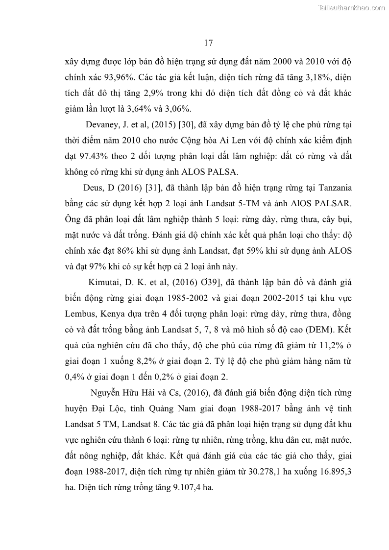 Luận án tiến sĩ lâm nghiệp Nghiên cứu ứng dụng công nghệ địa không gian trong quản lý tài nguyên rừng tại khu vực Vườn Quốc gia Nam Ka Đinh, nước Cộng hòa Dân chủ Nhân dân Lào - 3 Trang 30