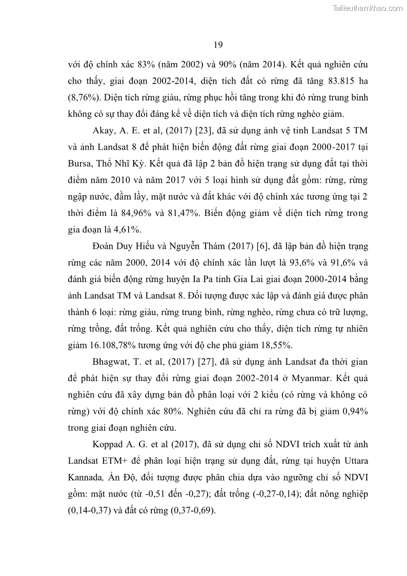 Luận án tiến sĩ lâm nghiệp Nghiên cứu ứng dụng công nghệ địa không gian trong quản lý tài nguyên rừng tại khu vực Vườn Quốc gia Nam Ka Đinh, nước Cộng hòa Dân chủ Nhân dân Lào - 3 Trang 32