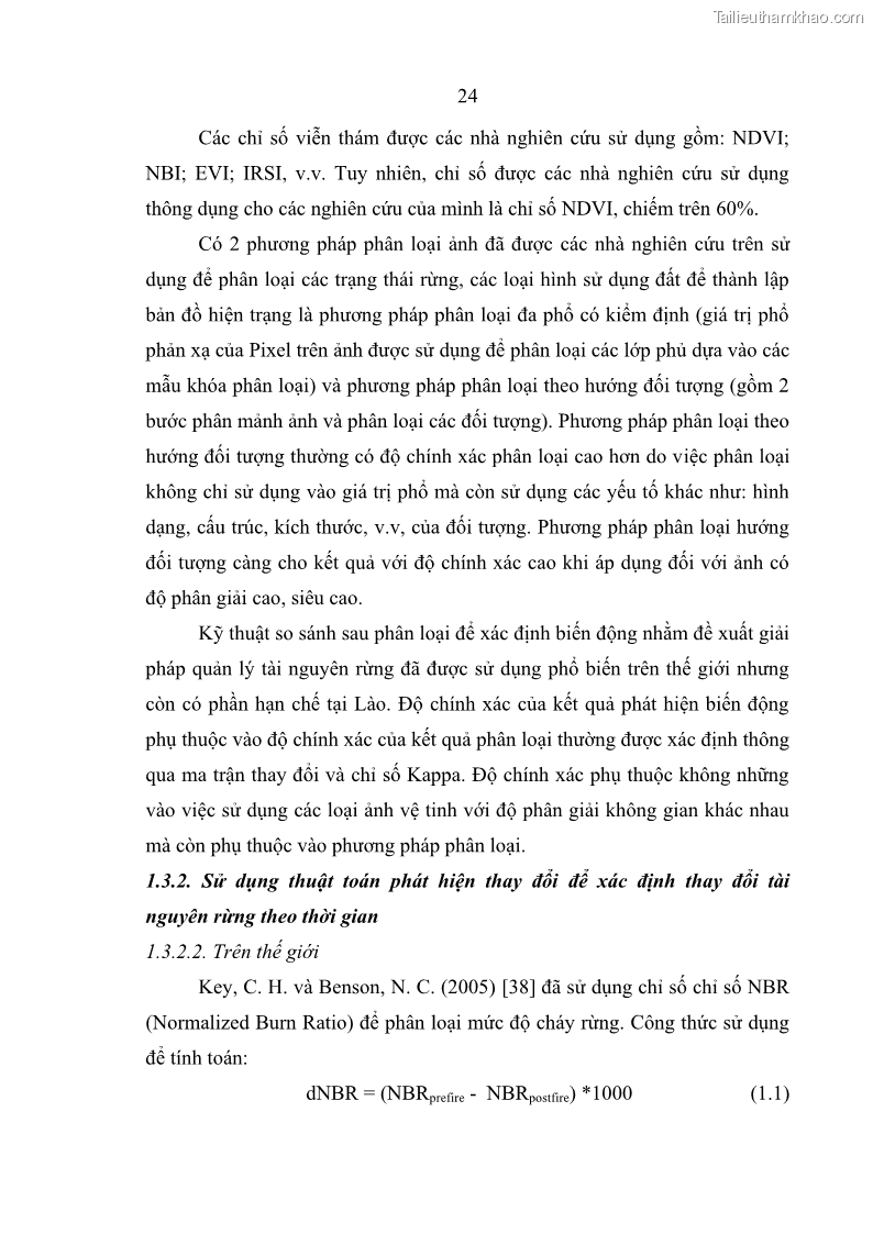 Luận án tiến sĩ lâm nghiệp Nghiên cứu ứng dụng công nghệ địa không gian trong quản lý tài nguyên rừng tại khu vực Vườn Quốc gia Nam Ka Đinh, nước Cộng hòa Dân chủ Nhân dân Lào - 4 Trang 37