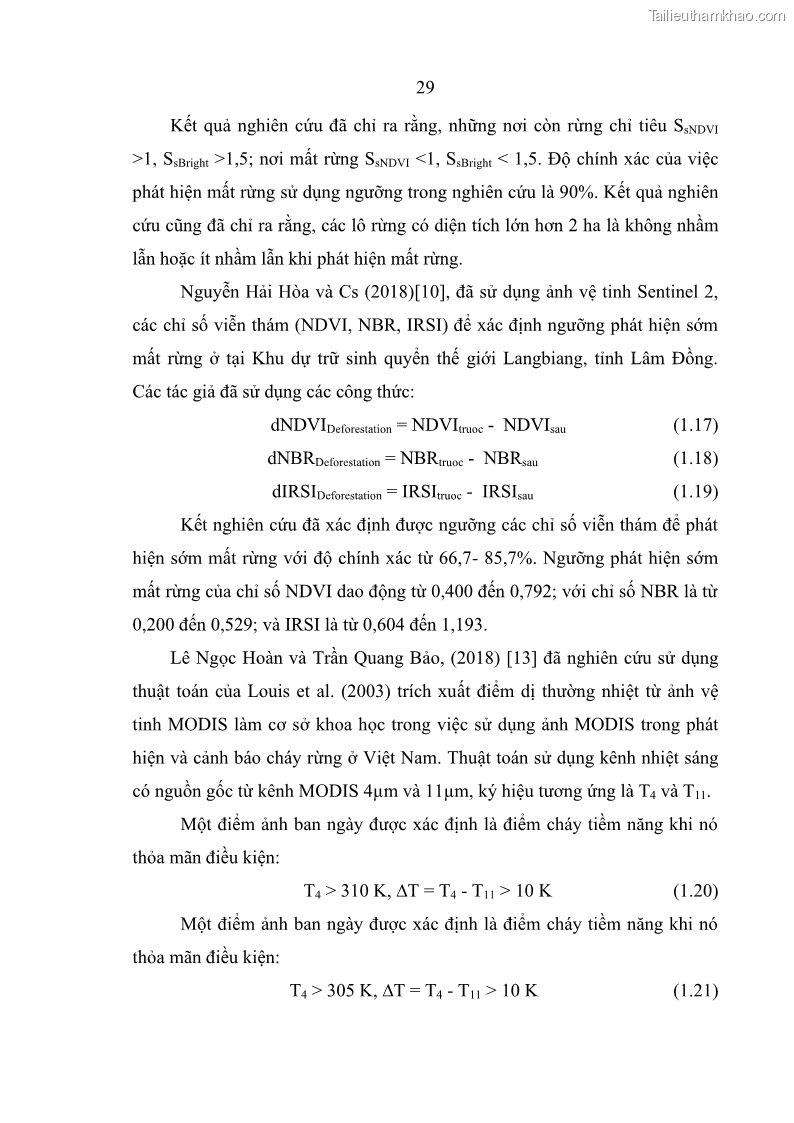 Luận án tiến sĩ lâm nghiệp Nghiên cứu ứng dụng công nghệ địa không gian trong quản lý tài nguyên rừng tại khu vực Vườn Quốc gia Nam Ka Đinh, nước Cộng hòa Dân chủ Nhân dân Lào - 4 Trang 42