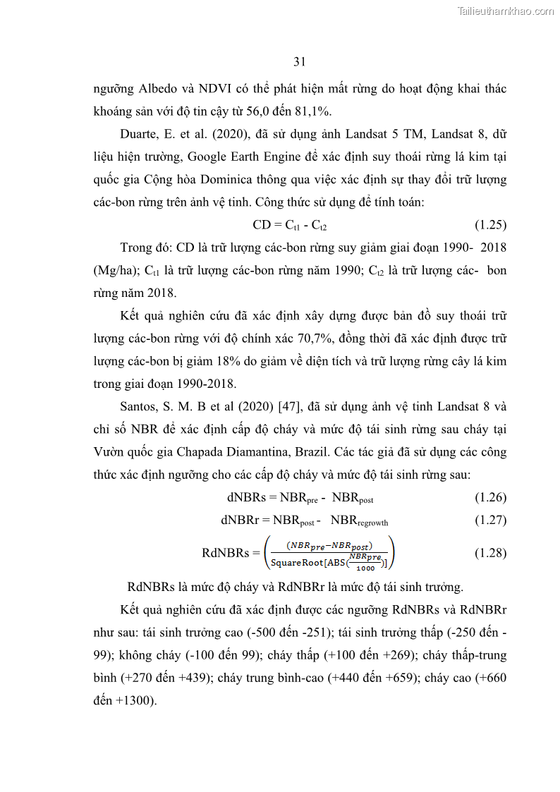 Luận án tiến sĩ lâm nghiệp Nghiên cứu ứng dụng công nghệ địa không gian trong quản lý tài nguyên rừng tại khu vực Vườn Quốc gia Nam Ka Đinh, nước Cộng hòa Dân chủ Nhân dân Lào - 4 Trang 44