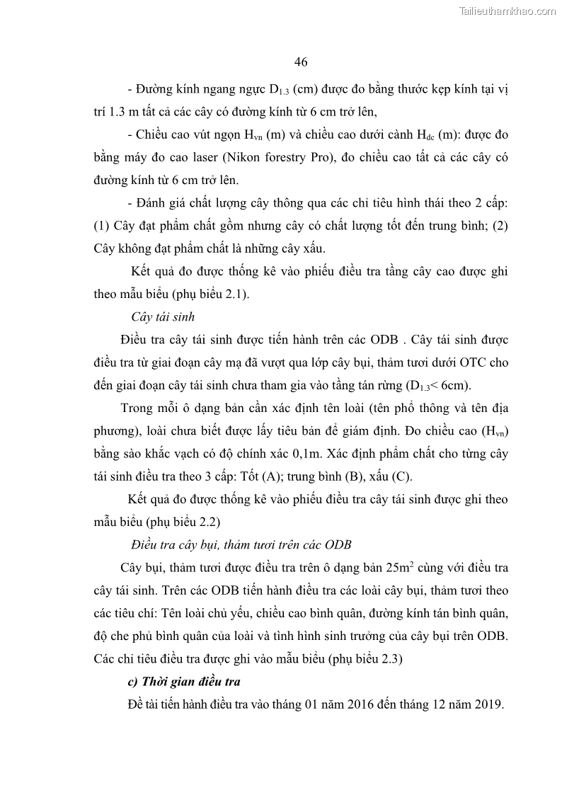 Luận án tiến sĩ lâm nghiệp Nghiên cứu ứng dụng công nghệ địa không gian trong quản lý tài nguyên rừng tại khu vực Vườn Quốc gia Nam Ka Đinh, nước Cộng hòa Dân chủ Nhân dân Lào - 5 Trang 59