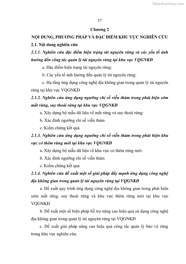Luận án tiến sĩ lâm nghiệp Nghiên cứu ứng dụng công nghệ địa không gian trong quản lý tài nguyên rừng tại khu vực Vườn Quốc gia Nam Ka Đinh, nước Cộng hòa Dân chủ Nhân dân Lào - 5 Trang 50